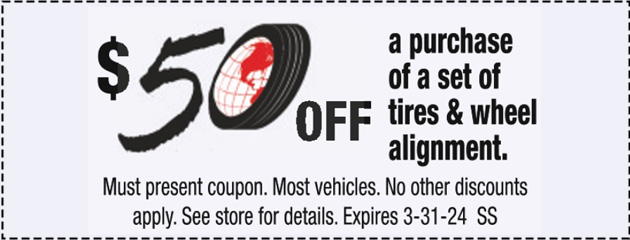 Purchase of a Set of Tires and Wheel Alignment